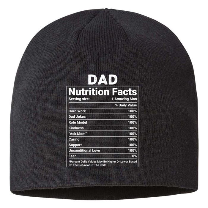 Dad Nutrition Facts Sustainable Beanie