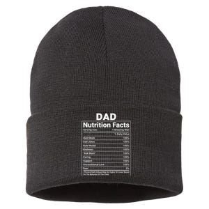 Dad Nutrition Facts Sustainable Knit Beanie