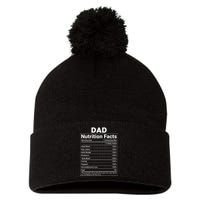 Dad Nutrition Facts Pom Pom 12in Knit Beanie