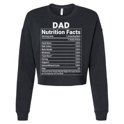 Dad Nutrition Facts Cropped Pullover Crew