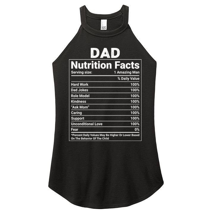 Dad Nutrition Facts Women's Perfect Tri Rocker Tank