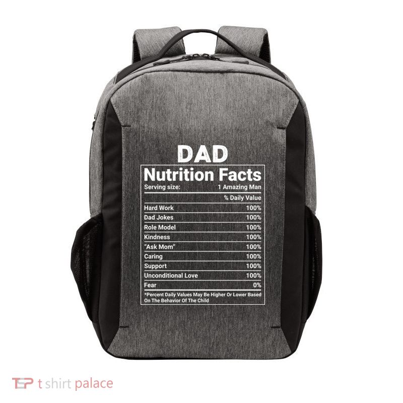 Dad Nutrition Facts Vector Backpack