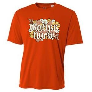 Dialysis Nurse Flowers Dialysis Nursing Great Gift Cooling Performance Crew T-Shirt