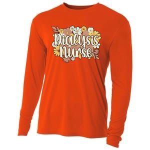 Dialysis Nurse Flowers Dialysis Nursing Great Gift Cooling Performance Long Sleeve Crew