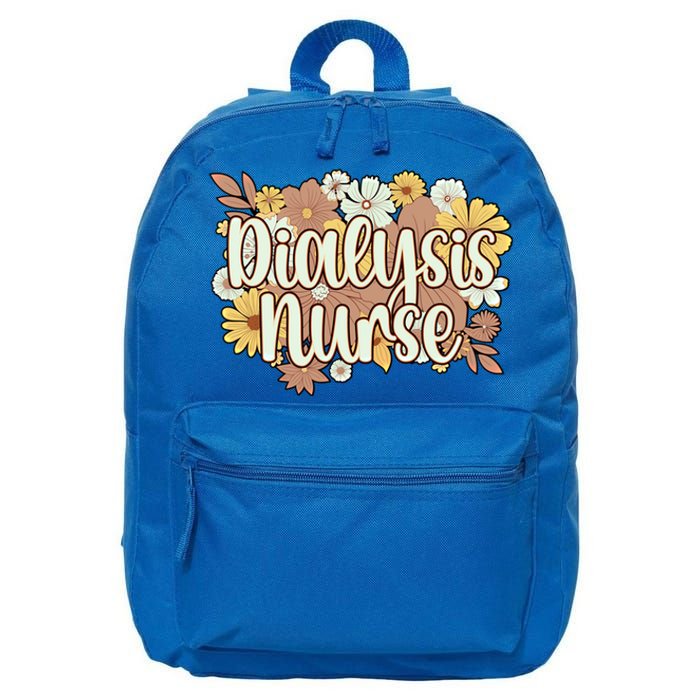 Dialysis Nurse Flowers Dialysis Nursing Great Gift 16 in Basic Backpack