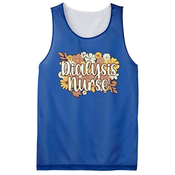 Dialysis Nurse Flowers Dialysis Nursing Great Gift Mesh Reversible Basketball Jersey Tank