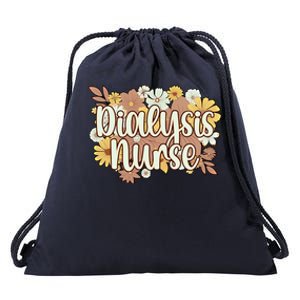 Dialysis Nurse Flowers Dialysis Nursing Great Gift Drawstring Bag