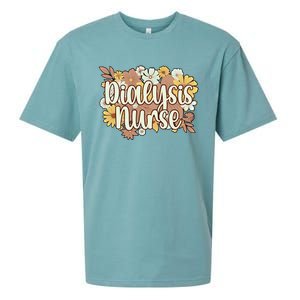 Dialysis Nurse Flowers Dialysis Nursing Great Gift Sueded Cloud Jersey T-Shirt