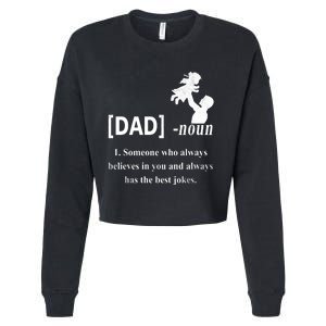 Dad Noun Funny Definition Gift For Dad Fathers Day Cropped Pullover Crew