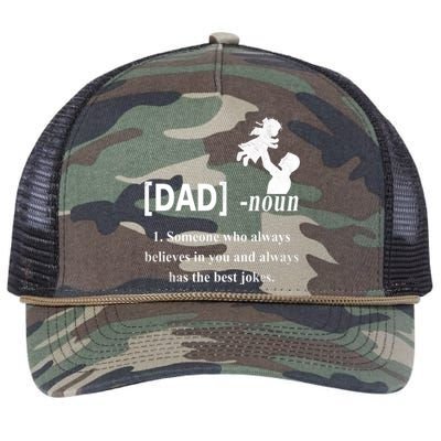 Dad Noun Funny Definition Gift For Dad Fathers Day Retro Rope Trucker Hat Cap