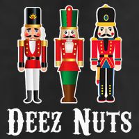 Deez Nuts Funny Christmas Nutcracker Garment-Dyed Fleece Hoodie