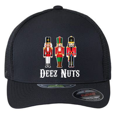 Deez Nuts Funny Christmas Nutcracker Flexfit Unipanel Trucker Cap