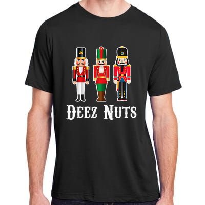 Deez Nuts Funny Christmas Nutcracker Adult ChromaSoft Performance T-Shirt