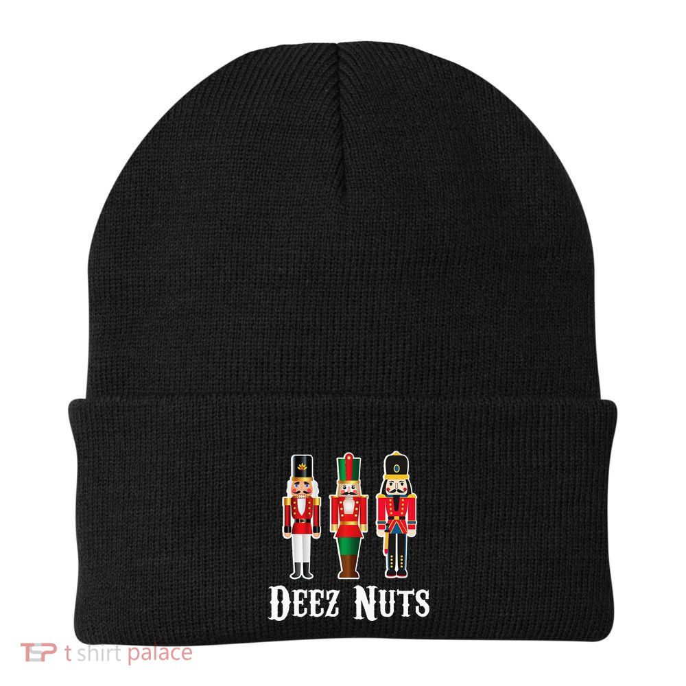 Deez Nuts Funny Christmas Nutcracker Beanie