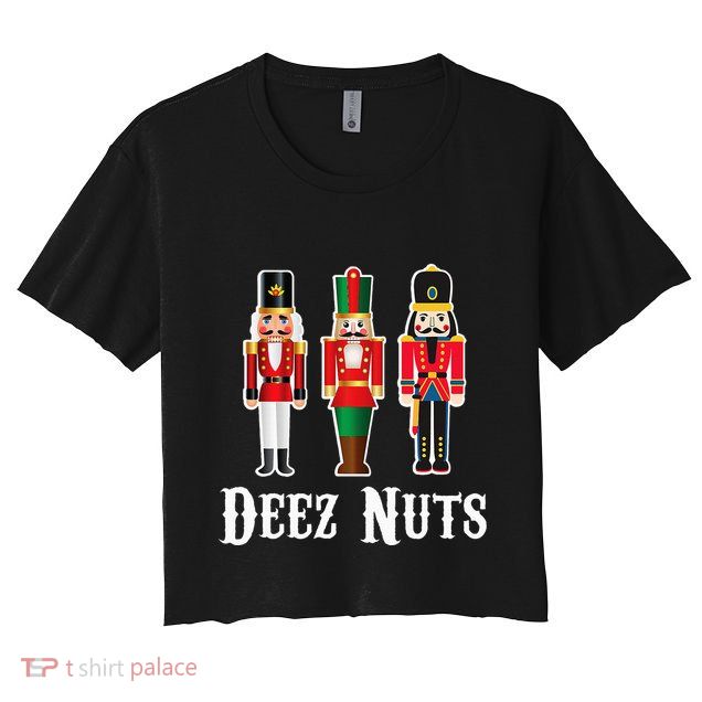 Deez Nuts Funny Christmas Nutcracker Crop Top