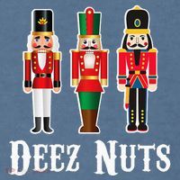 Deez Nuts Funny Christmas Nutcracker Garment-Dyed Sweatshirt