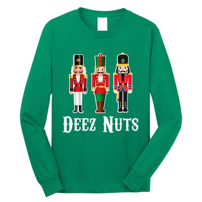 Deez Nuts Funny Christmas Nutcracker Long Sleeve Shirt