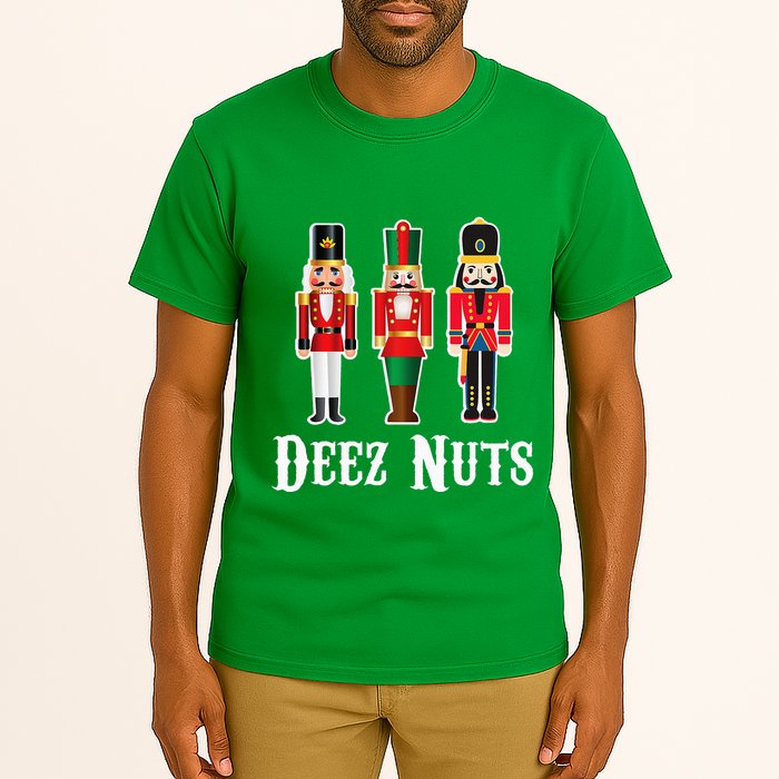Deez Nuts Funny Christmas Nutcracker Tall T-Shirt