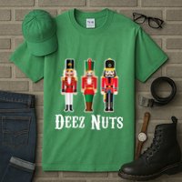 Deez Nuts Funny Christmas Nutcracker Tall T-Shirt