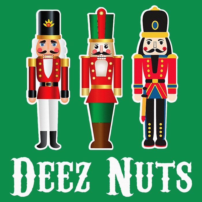 Deez Nuts Funny Christmas Nutcracker Tall T-Shirt