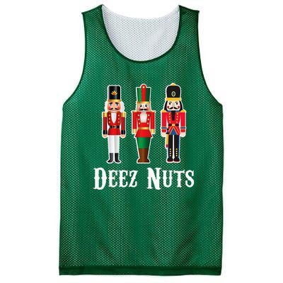 Deez Nuts Funny Christmas Nutcracker Mesh Reversible Basketball Jersey Tank