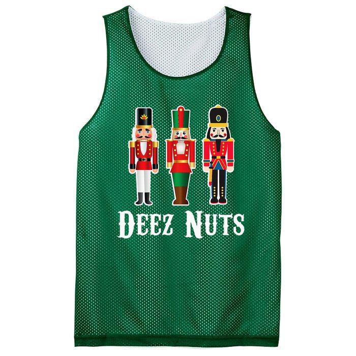 Deez Nuts Funny Christmas Nutcracker Mesh Reversible Basketball Jersey Tank