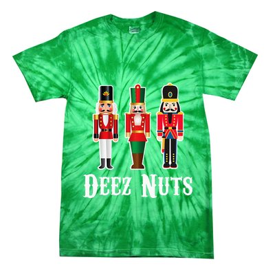 Deez Nuts Funny Christmas Nutcracker Tie-Dye T-Shirt