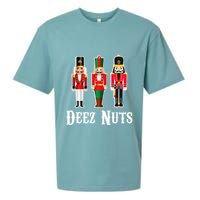 Deez Nuts Funny Christmas Nutcracker Sueded Cloud Jersey T-Shirt