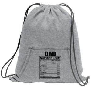 Dad Nutrition Facts Funny Humorous Dad Quote For Fathers Day Sweatshirt Cinch Pack Bag