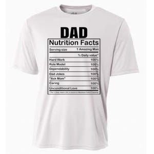 Dad Nutrition Facts Funny Humorous Dad Quote For Fathers Day Cooling Performance Crew T-Shirt