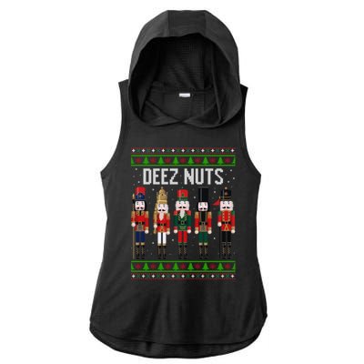 Deez Nut Funny Christmas Gift Ladies PosiCharge Tri-Blend Wicking Draft Hoodie Tank