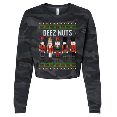 Deez Nut Funny Christmas Gift Cropped Pullover Crew