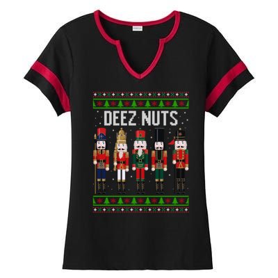 Deez Nut Funny Christmas Gift Ladies Halftime Notch Neck Tee