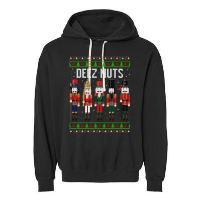 Deez Nut Funny Christmas Gift Garment-Dyed Fleece Hoodie