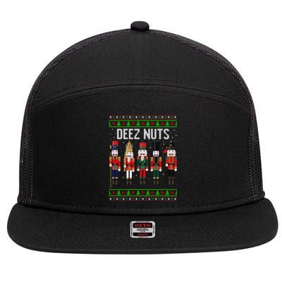 Deez Nut Funny Christmas Gift 7 Panel Mesh Trucker Snapback Hat