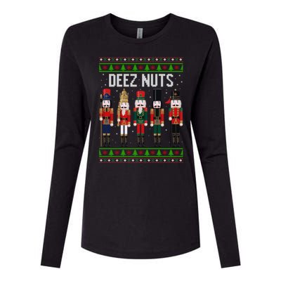 Deez Nut Funny Christmas Gift Womens Cotton Relaxed Long Sleeve T-Shirt