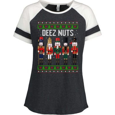 Deez Nut Funny Christmas Gift Enza Ladies Jersey Colorblock Tee