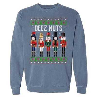 Deez Nut Funny Christmas Gift Garment-Dyed Sweatshirt