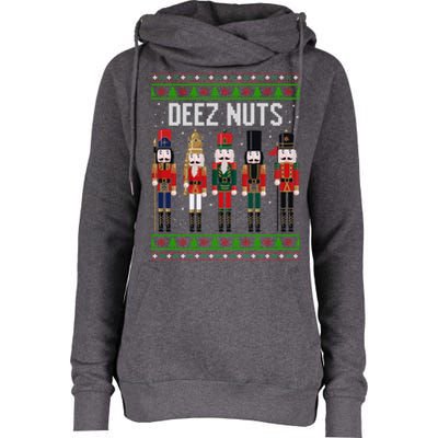 Deez Nut Funny Christmas Gift Womens Funnel Neck Pullover Hood