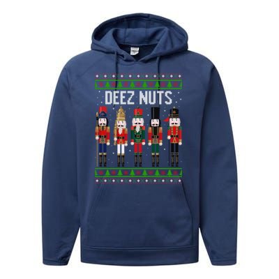 Deez Nut Funny Christmas Gift Performance Fleece Hoodie