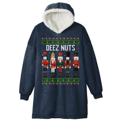 Deez Nut Funny Christmas Gift Hooded Wearable Blanket