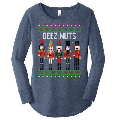 Deez Nut Funny Christmas Gift Women's Perfect Tri Tunic Long Sleeve Shirt