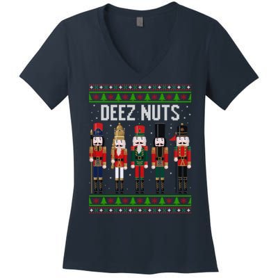 Deez Nut Funny Christmas Gift Women's V-Neck T-Shirt