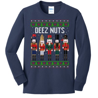 Deez Nut Funny Christmas Gift Kids Long Sleeve Shirt