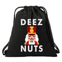 Deez Nuts Funny Christmas Nutcracker Drawstring Bag