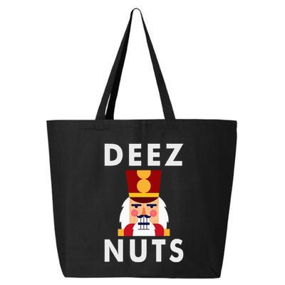 Deez Nuts Funny Christmas Nutcracker 25L Jumbo Tote
