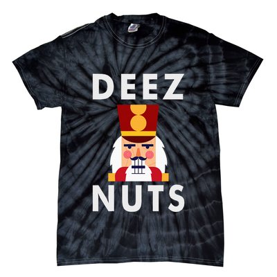 Deez Nuts Funny Christmas Nutcracker Tie-Dye T-Shirt