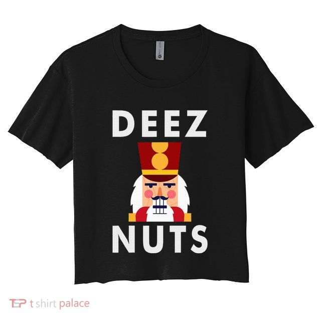 Deez Nuts Funny Christmas Nutcracker Crop Top