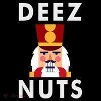 Deez Nuts Funny Christmas Nutcracker Cropped Pullover Crew