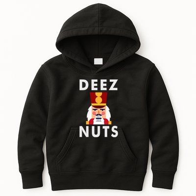 Deez Nuts Funny Christmas Nutcracker Kids Hoodie